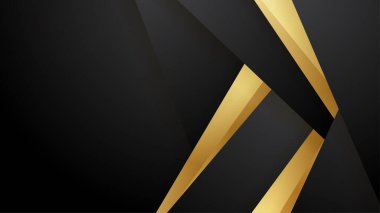 Altın çizgileri ve dalgaları olan zarif siyah arkaplan