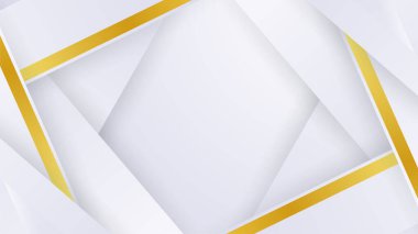 Soyut lüks beyaz ve altın şekilli arka plan