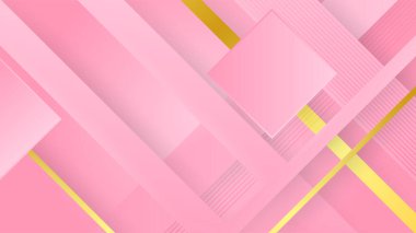Lüks pembe altın soyut arka plan. Sunum tasarımı için vektör illüstrasyonu. Ticari, kurumsal, kurum, parti, şenlik, seminer, broşür, doku, duvar kağıdı ve şablon için kullanılabilir.