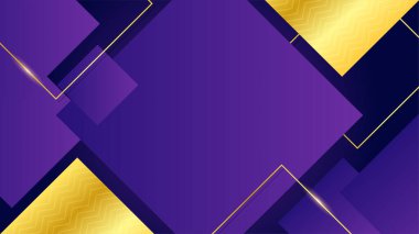 Lüks mor altın soyut arka plan. Sunum tasarımı için vektör illüstrasyonu. Ticari, kurumsal, kurum, parti, şenlik, seminer, broşür, doku, duvar kağıdı ve şablon için kullanılabilir.