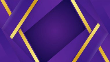 Lüks mor altın soyut arka plan. Sunum tasarımı için vektör illüstrasyonu. Ticari, kurumsal, kurum, parti, şenlik, seminer, broşür, doku, duvar kağıdı ve şablon için kullanılabilir.