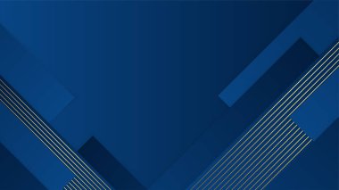 Lükslü koyu mavi soyut arkaplan ve altın çizgiler