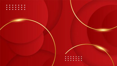 Soyut kırmızı ve altın arkaplan