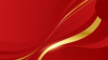 Soyut kırmızı ve altın arkaplan