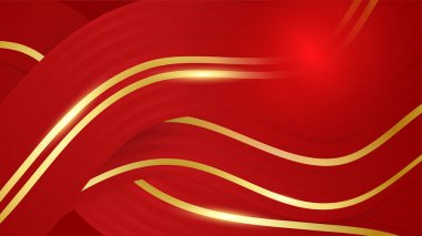 Soyut kırmızı ve altın arkaplan