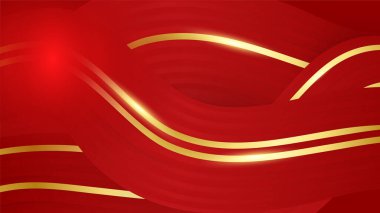 Soyut kırmızı ve altın arkaplan