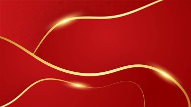 Soyut kırmızı ve altın arkaplan