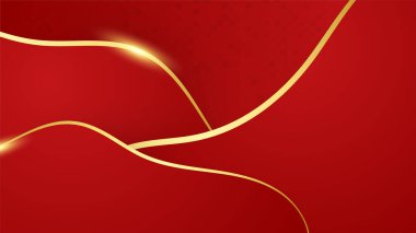 Soyut kırmızı ve altın arkaplan