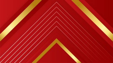 Soyut kırmızı ve altın arkaplan