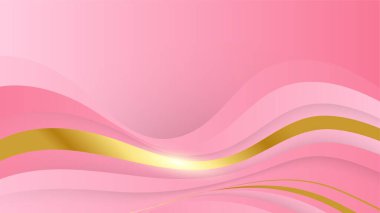 Lüks pembe altın soyut arka plan. Sunum tasarımı için vektör illüstrasyonu. Ticari, kurumsal, kurum, parti, şenlik, seminer, broşür, doku, duvar kağıdı ve şablon için kullanılabilir.