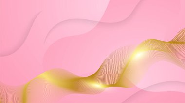 Lüks pembe altın soyut arka plan. Sunum tasarımı için vektör illüstrasyonu. Ticari, kurumsal, kurum, parti, şenlik, seminer, broşür, doku, duvar kağıdı ve şablon için kullanılabilir.
