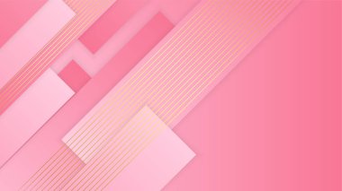 Lüks pembe altın soyut arka plan. Sunum tasarımı için vektör illüstrasyonu. Ticari, kurumsal, kurum, parti, şenlik, seminer, broşür, doku, duvar kağıdı ve şablon için kullanılabilir.