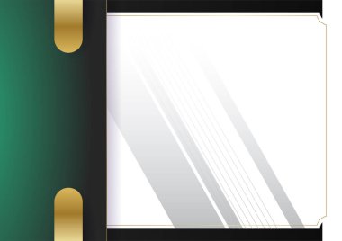 İş sunumu tasarım şablonu için basit soyut yeşil ve beyaz arkaplan