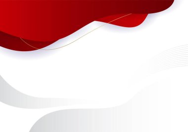 İş sunumu tasarım şablonu için basit soyut kırmızı ve beyaz arkaplan