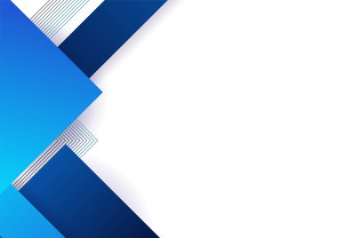 İş sunumu tasarım şablonu için basit soyut mavi ve beyaz arkaplan