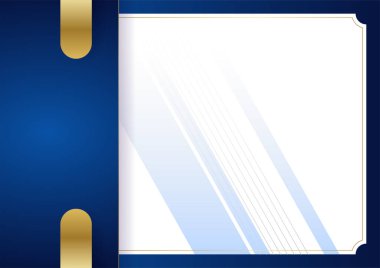 İş sunumu tasarım şablonu için basit soyut mavi ve beyaz arkaplan