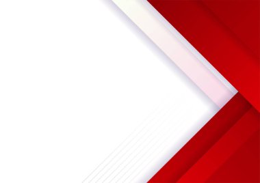 İş sunumu tasarım şablonu için basit soyut kırmızı ve beyaz arkaplan