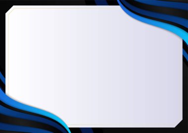 İş sunumu tasarım şablonu için basit soyut mavi ve beyaz arkaplan