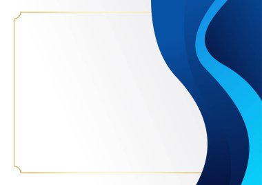 İş sunumu tasarım şablonu için basit soyut mavi ve beyaz arkaplan