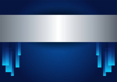 İş sunumu tasarım şablonu için basit soyut mavi ve beyaz arkaplan