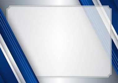 İş sunumu tasarım şablonu için basit soyut mavi ve beyaz arkaplan