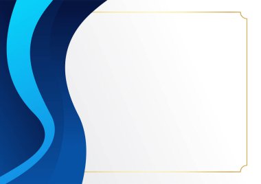 İş sunumu tasarım şablonu için basit soyut mavi ve beyaz arkaplan