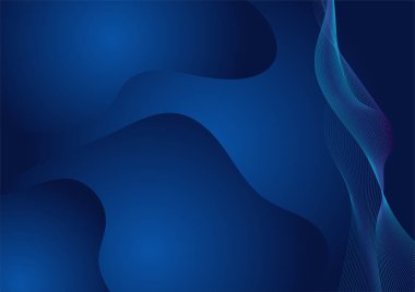 İş sunumu tasarım şablonu için basit soyut mavi ve beyaz arkaplan