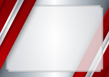 İş sunumu tasarım şablonu için basit soyut kırmızı ve beyaz arkaplan