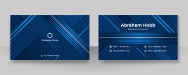 Modern mavi kart tasarım şablonu