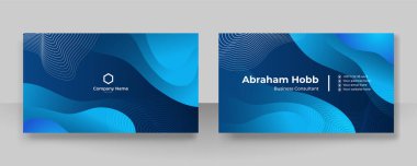 Modern mavi kart tasarım şablonu