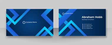 Modern mavi kart tasarım şablonu