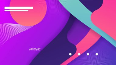 Soyut mor pembe şekiller sunum arkaplanı