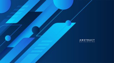 Soyut mavi sancak geometrik şekiller geometrik ışık üçgeni şekli ile fütürist konsept sunum arka planı