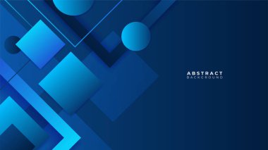 Soyut mavi şekiller sunum arkaplanı. Gradyan dinamik çizgiler arka plan. Modern mozaik desenli renkli geometrik tasarım arkaplanı