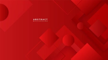 kırmızı banner geometrik şekiller soyut modern teknoloji arkaplan tasarımı. Vektör soyut grafik sunum tasarım sancak şablonu arka plan şablonu.