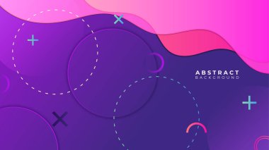 Soyut renkli pembe şekiller sunum arkaplanı. Gradyan dinamik çizgiler arka plan. Modern mozaik desenli renkli geometrik tasarım arkaplanı