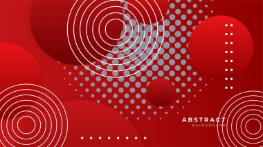 kırmızı banner geometrik şekiller soyut modern teknoloji arkaplan tasarımı. Vektör soyut grafik sunum tasarım sancak şablonu arka plan şablonu.