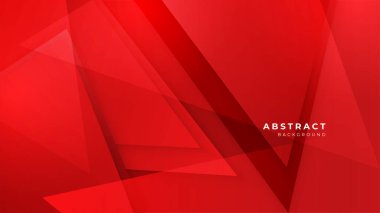 Soyut kırmızı sancak geometrik şekiller hafif gümüş teknoloji arka plan vektörünü oluşturur. Modern diyagonal sunum arkaplanı.