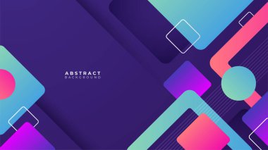 Soyut renkli pembe şekiller sunum arkaplanı. Gradyan dinamik çizgiler arka plan. Modern mozaik desenli renkli geometrik tasarım arkaplanı