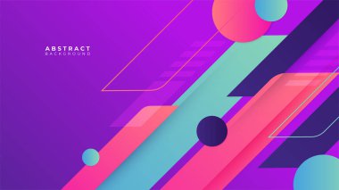Soyut mor pembe şekiller sunum arkaplanı