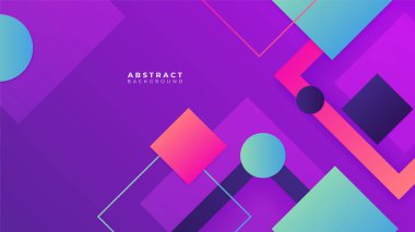 Soyut renkli pembe şekiller sunum arkaplanı. Gradyan dinamik çizgiler arka plan. Modern mozaik desenli renkli geometrik tasarım arkaplanı