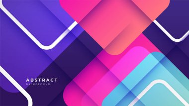 Soyut renkli pembe şekiller sunum arkaplanı. Gradyan dinamik çizgiler arka plan. Modern mozaik desenli renkli geometrik tasarım arkaplanı