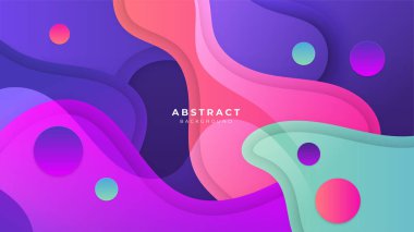 Soyut renkli pembe şekiller sunum arkaplanı. Gradyan dinamik çizgiler arka plan. Modern mozaik desenli renkli geometrik tasarım arkaplanı