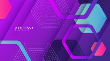 Soyut renkli pembe şekiller sunum arkaplanı. Gradyan dinamik çizgiler arka plan. Modern mozaik desenli renkli geometrik tasarım arkaplanı