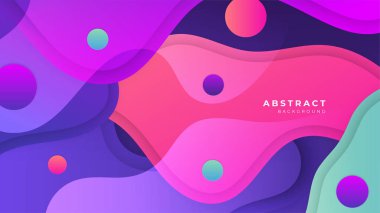 Soyut renkli pembe şekiller sunum arkaplanı. Gradyan dinamik çizgiler arka plan. Modern mozaik desenli renkli geometrik tasarım arkaplanı