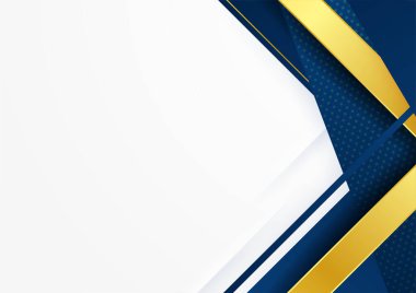 Koyu mavi ve altın soyut arkaplan