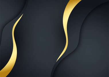 Basit siyah ve altın soyut arkaplan