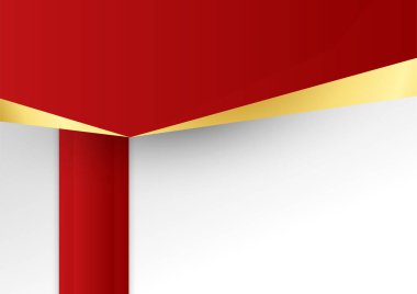 Altın çizgileri olan basit soyut kırmızı arkaplan