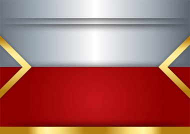 Altın çizgileri olan basit soyut kırmızı arkaplan