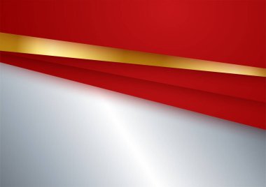 Altın çizgileri olan basit soyut kırmızı arkaplan